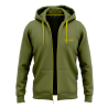 OLIVE GREEN HOODIE WITH ZIP MEN